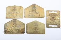 5x Brass Regimental Duty / Bed Plates