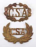 2x American Civil War Confederate States of American Veterans Headdress Badges