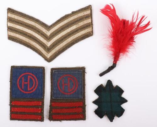 WW2 1st or 7th Battalion Black Watch 154th Brigade 51st Highland Division Battle Dress Combination Insignias