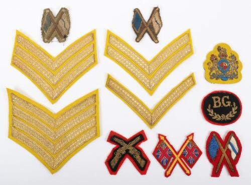 Grouping of Cloth Rank Insignia