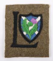 WW1 52nd Lowland Division Formation Sign