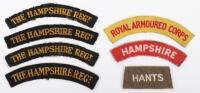 Grouping of Hampshire Regiment Shoulder Titles