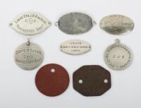 Selection of Identity Discs of North Staffordshire Regiment, Manchester Regiment and Wiltshire Regiment