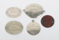 Grouping of Identity Discs of Durham Light Infantry and York & Lancaster Regiment Interest