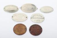 Grouping of Identity Discs of Border Regiment, Duke of Wellingtons West Riding Regiment, Inniskilling Fusiliers and Durham Light Infantry Interest