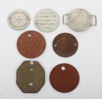 Grouping of Identity Discs of Hampshire Regiment Interest