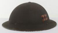 WW2 British Steel Helmet of Major Ion Melville Calvocoressi MBE MC Scots Guards, Awarded the Military Cross For Gallantry in North Africa 1942