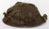 WW2 British Herefordshire Regiment Steel Combat Helmet with Camouflaged Net Cover - 2