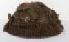 WW2 British Herefordshire Regiment Steel Combat Helmet with Camouflaged Net Cover - 4