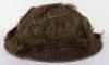 WW2 British Herefordshire Regiment Steel Combat Helmet with Camouflaged Net Cover - 5