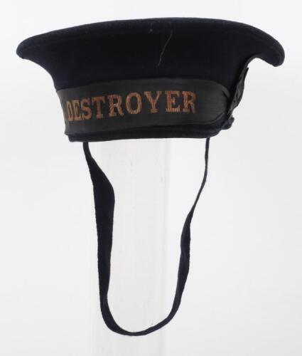 WW2 Royal Navy Ratings HM Destroyer Cap