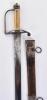 ^ Infantry officer’s sword spadroon with hallmarked silver mounts by George Thurkle