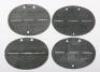 4x WW1 German Identity Discs - 2