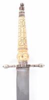 ^ Good scarce English silver mounted plug bayonet, late 17th century