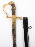 Fine Grosse Hilt Pattern Imperial German Officers Sword with Blue Gilt and Damascus Presentation Blade