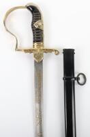 Superb and Rare WW2 German Army Prinz Eugen Pattern Dress Sword with Gold and Damascus Presentation Blade for an Officer in the General Staff / High Command, by Carl Eickhorn, Solingen