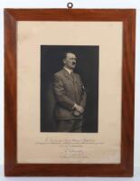 Large Framed Photograph of Adolf Hitler with Dedication from Waffen-SS Gruppenfuhrer