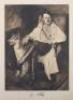 Unusual Third Reich Period Print of the Painting by Carl Josef Bauer of Adolf Hitler and his Dog Blondie - 3