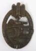 WW2 German Army / Waffen-SS Panzer Assault Badge in Bronze