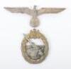 WW2 German Kriegsmarine Coastal Artillery War Badge by Schwerin Berlin