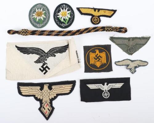 Selection of Third Reich Cloth Insignia