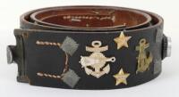 WW2 German Belt Decorated with Kriegsmarine Insignia