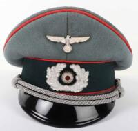 WW2 German Artillery Officers Triple Erel Peaked Cap