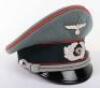WW2 German Artillery Officers Triple Erel Peaked Cap - 4