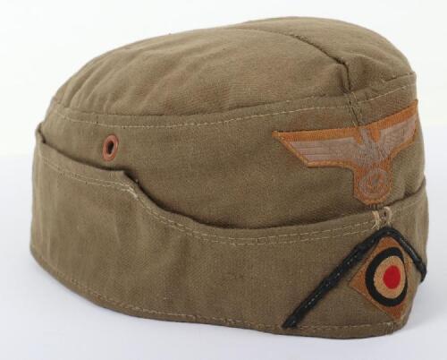 WW2 German Army Pioneer Other Ranks Tropical Pattern Overseas / Side Cap