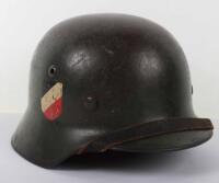 WW2 German Army M-35 Pattern Double Decal Steel Combat Helmet