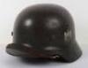 WW2 German Army M-35 Pattern Double Decal Steel Combat Helmet - 12