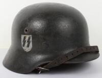 Waffen-SS Double Decal Steel Combat Helmet