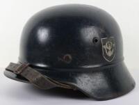 WW2 German Police Double Decal Steel Helmet