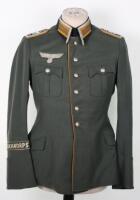 Third Reich Cavalry NCO’s Walking Out Parade Tunic with Private Purchase Afrikakorps Cuff Title