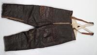 Private Purchase Pair of Luftwaffe Brown Leather Flying Trousers