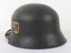 WW2 German Deutsche Rotes Kreuz (German Red Cross) Civilian Pattern Steel Helmet - 4