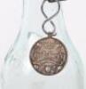 2x Glass Carlsberg Bottles with Swastika Bottle Tops - 3