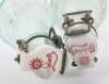 2x Glass Carlsberg Bottles with Swastika Bottle Tops - 6