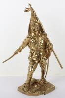Gilded Bronze Figure by Oskar Ruffany Titled Merci