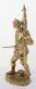 Gilded Bronze Figure by Oskar Ruffany Titled Merci - 5