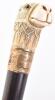 ^ Walking stick 34.25” c.1900, ivory handle carved as a camel’s head - 3