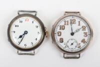 2x WW1 Engraved Wristwatches