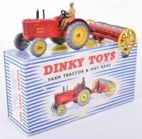 Dinky Toys 27AK Farm Tractor & Hay Rake