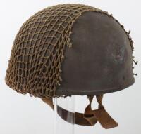 WW2 British Royal Armoured Corps Combat Helmet of the East Riding of Yorkshire Yeomanry