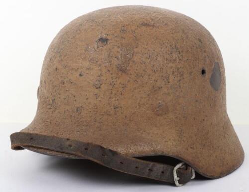 WW2 German Mediterranean Theatre Camouflaged Steel Combat Helmet