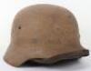 WW2 German Mediterranean Theatre Camouflaged Steel Combat Helmet - 2