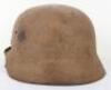 WW2 German Mediterranean Theatre Camouflaged Steel Combat Helmet - 4