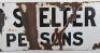 WW2 British Home Front Public Shelter Enamel Sign - 3