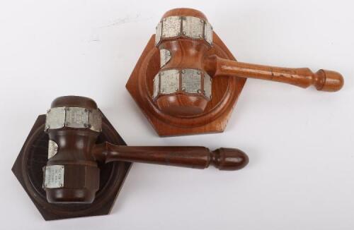 Pair of Gavels of Special Air Service (S.A.S) and Artists Rifles Interest