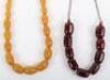 A cherry amber bead necklace on silver chain - 2